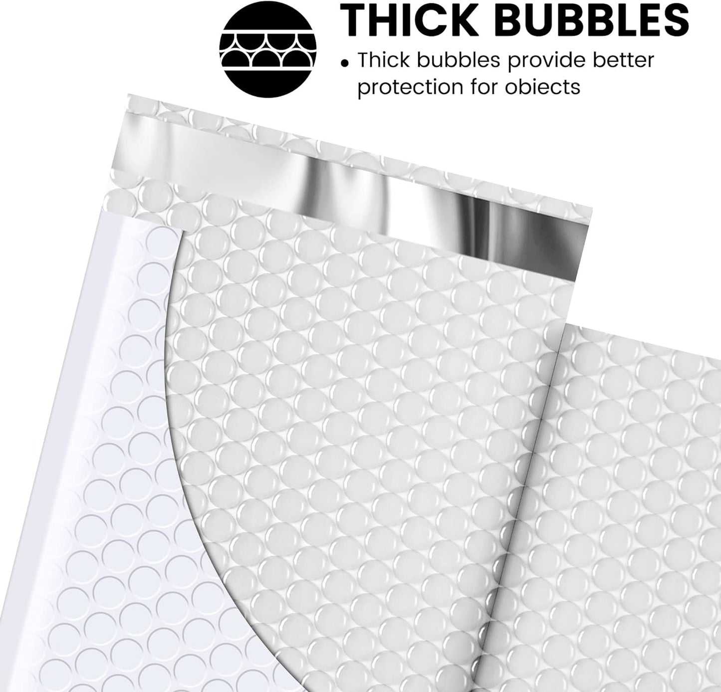 GSSPACK 4x8 Inch Bubble-Mailer Padded Envelope | White