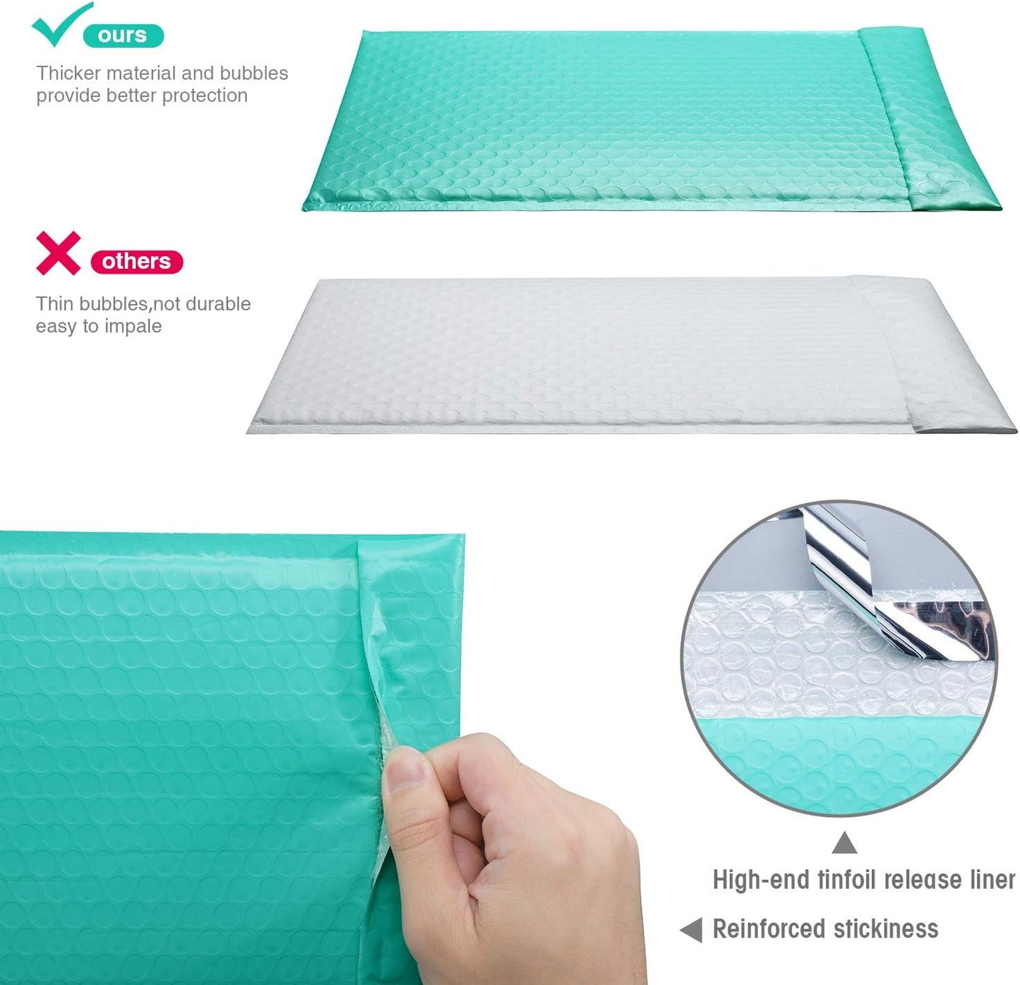 GSSPACK 8.5x12 Bubble-Mailer Padded Envelope | Teal