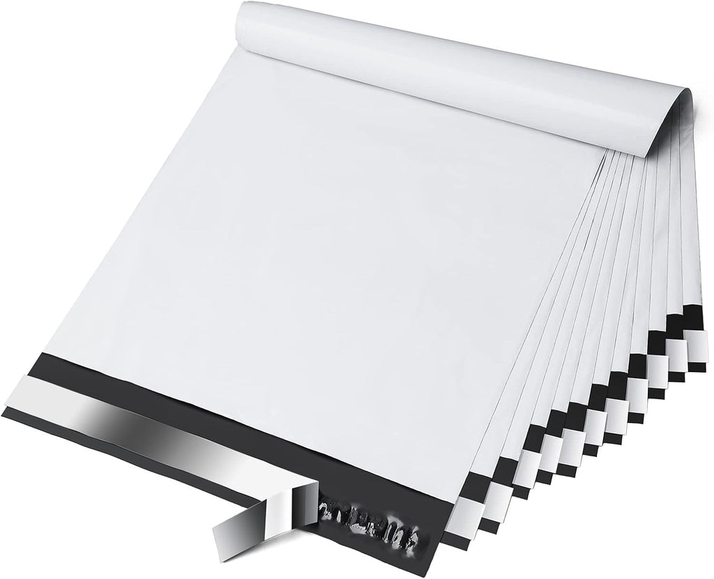 10x13 Poly-Mailer Envelope Shipping Bags | White