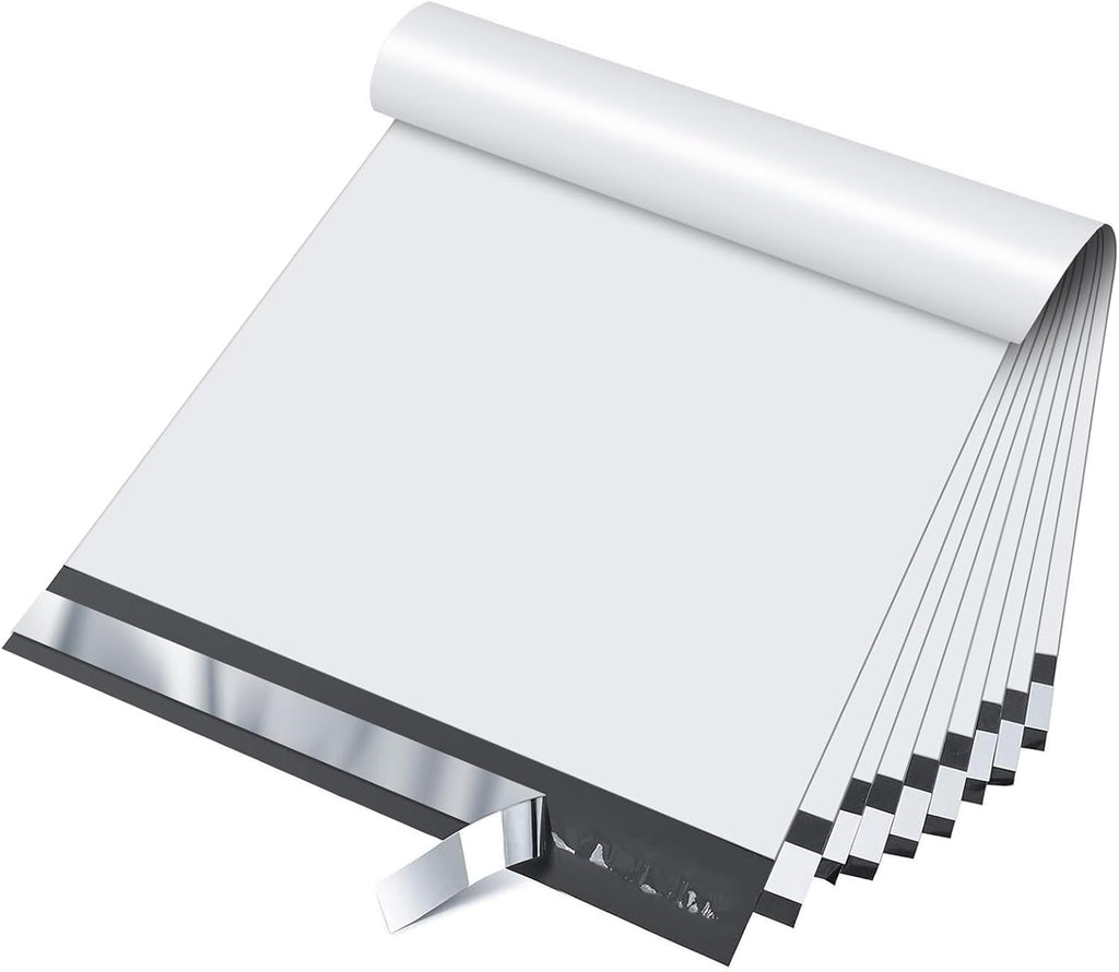 12x15.5 Poly-Mailer Envelope Shipping Bags | White