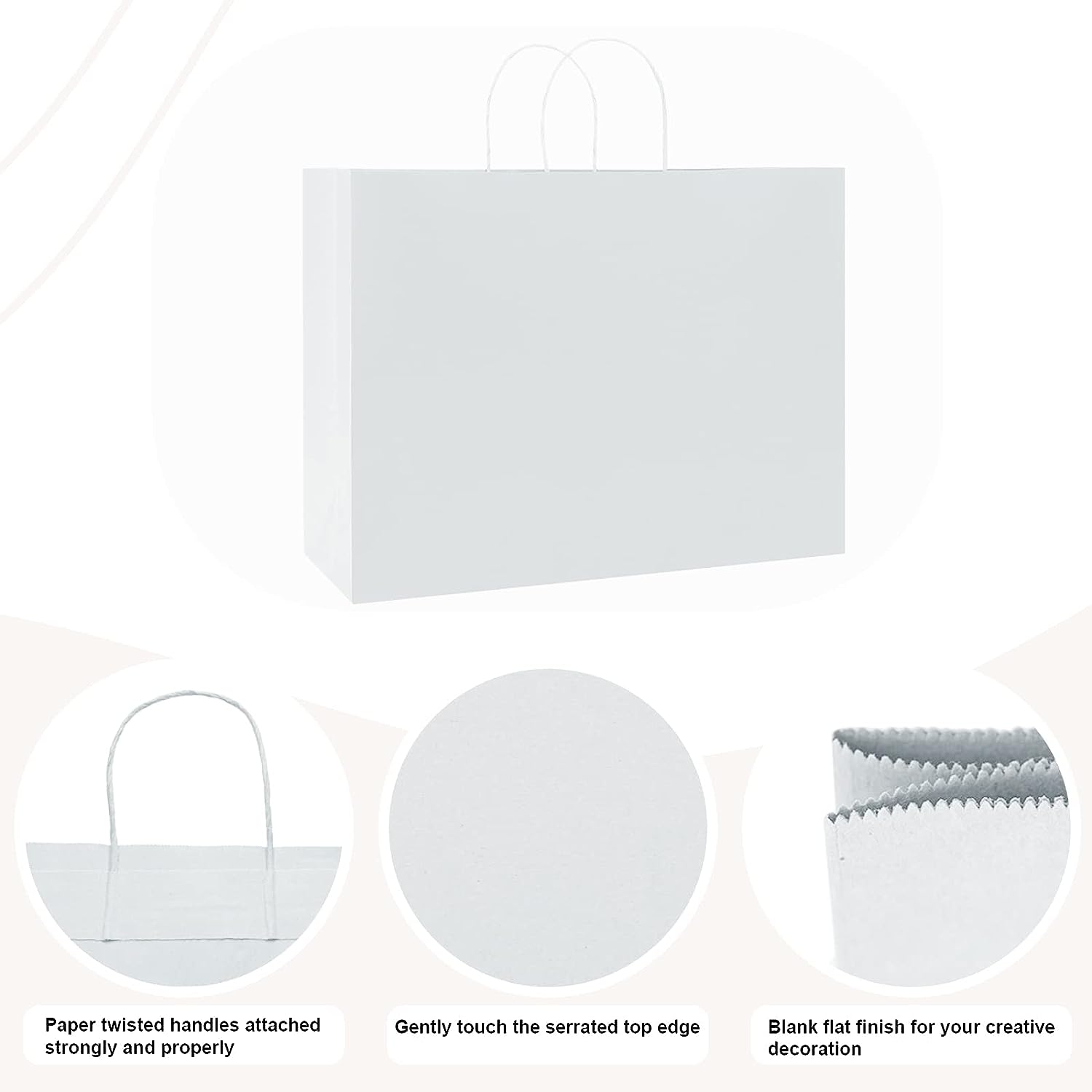 16x6x12 Inch Kraft Paper Gift Bags