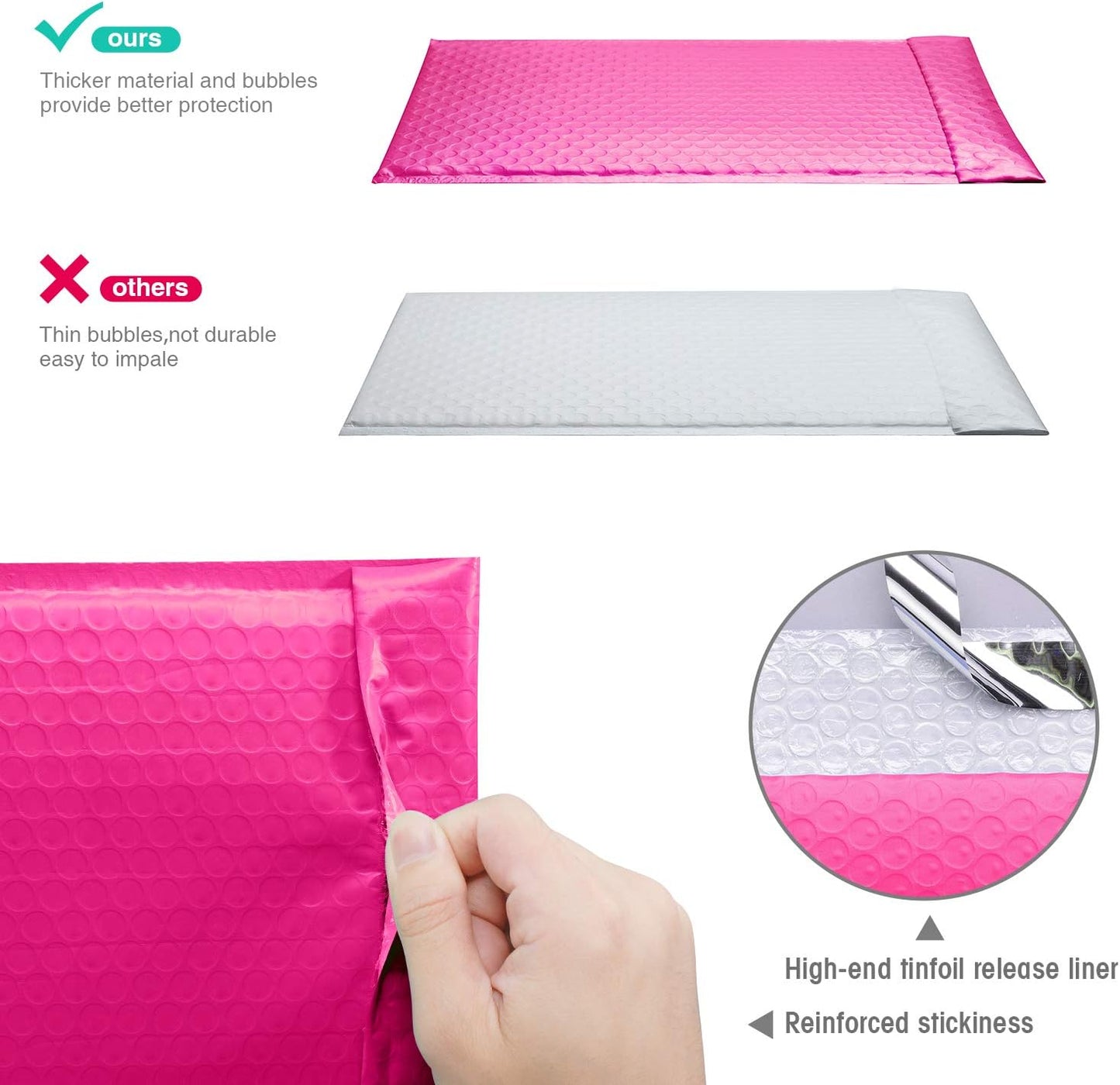 GSSPACK 6x10 Bubble-Mailer Padded Envelope | Hot Pink