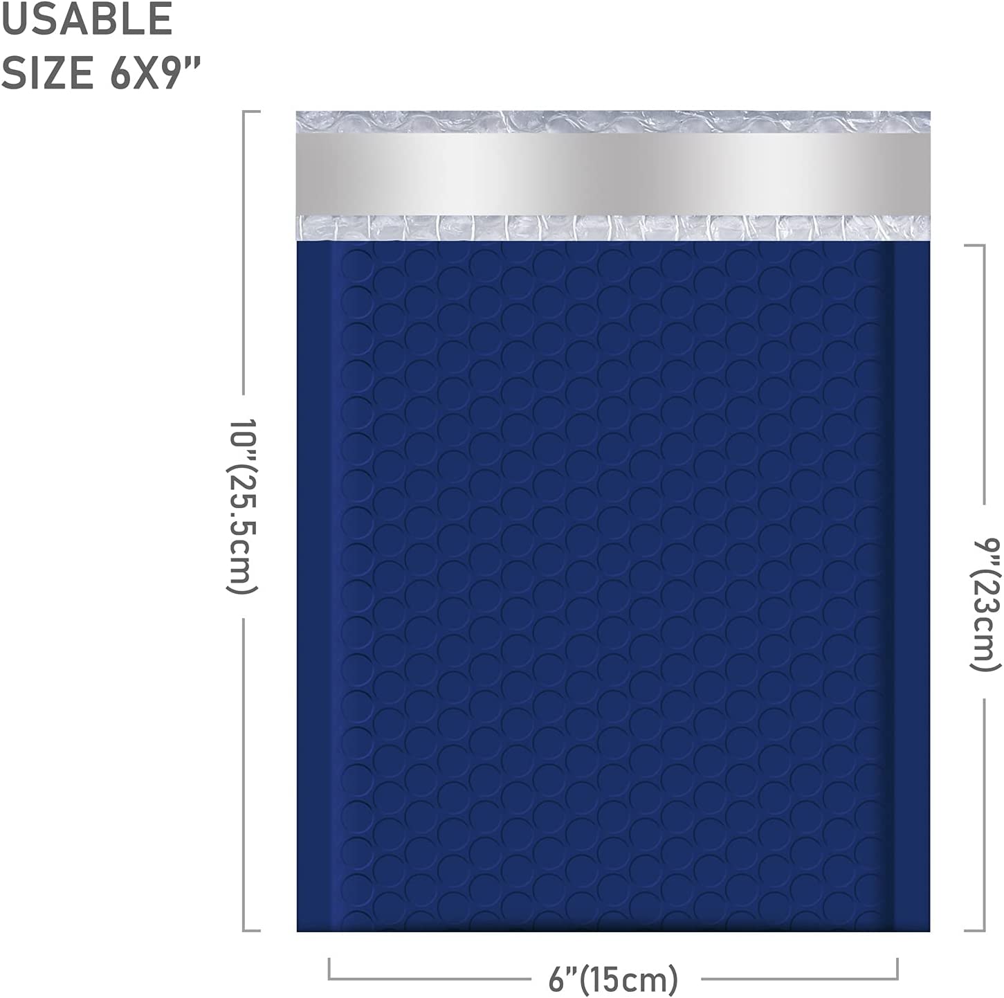 6x10 Bubble-Mailer Padded Envelope | Navy blue