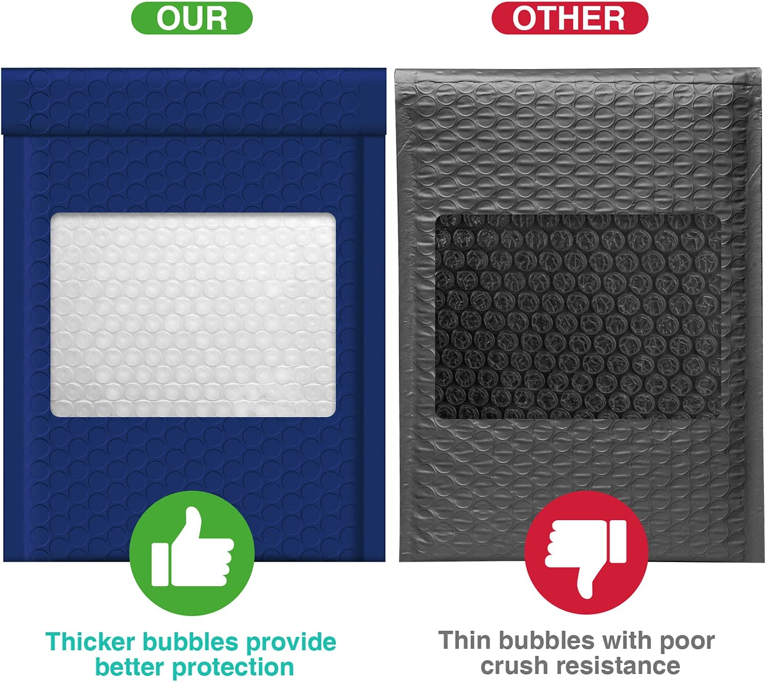 6x10 Bubble-Mailer Padded Envelope | Navy blue