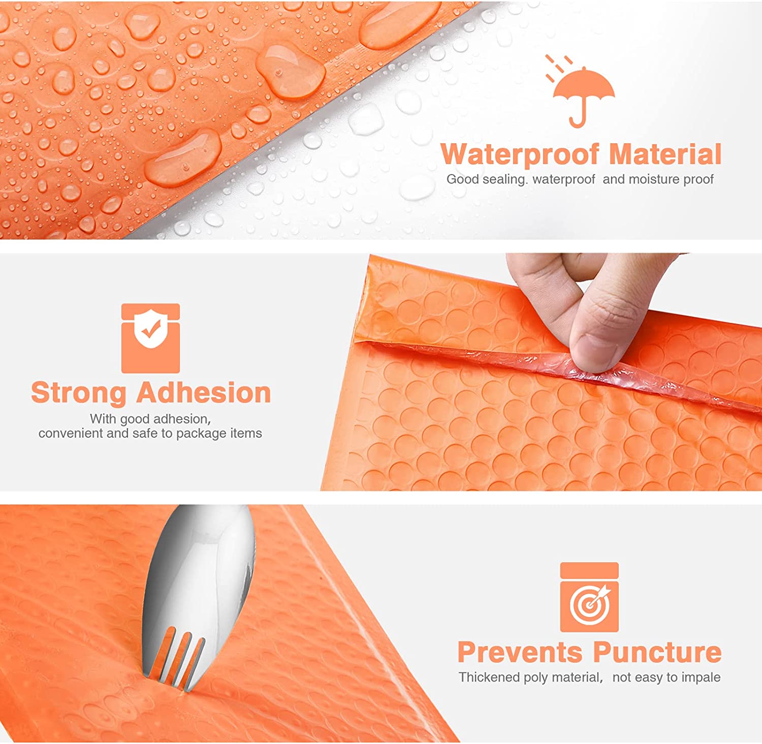 6x10 Bubble-Mailer Padded Envelope | Orange