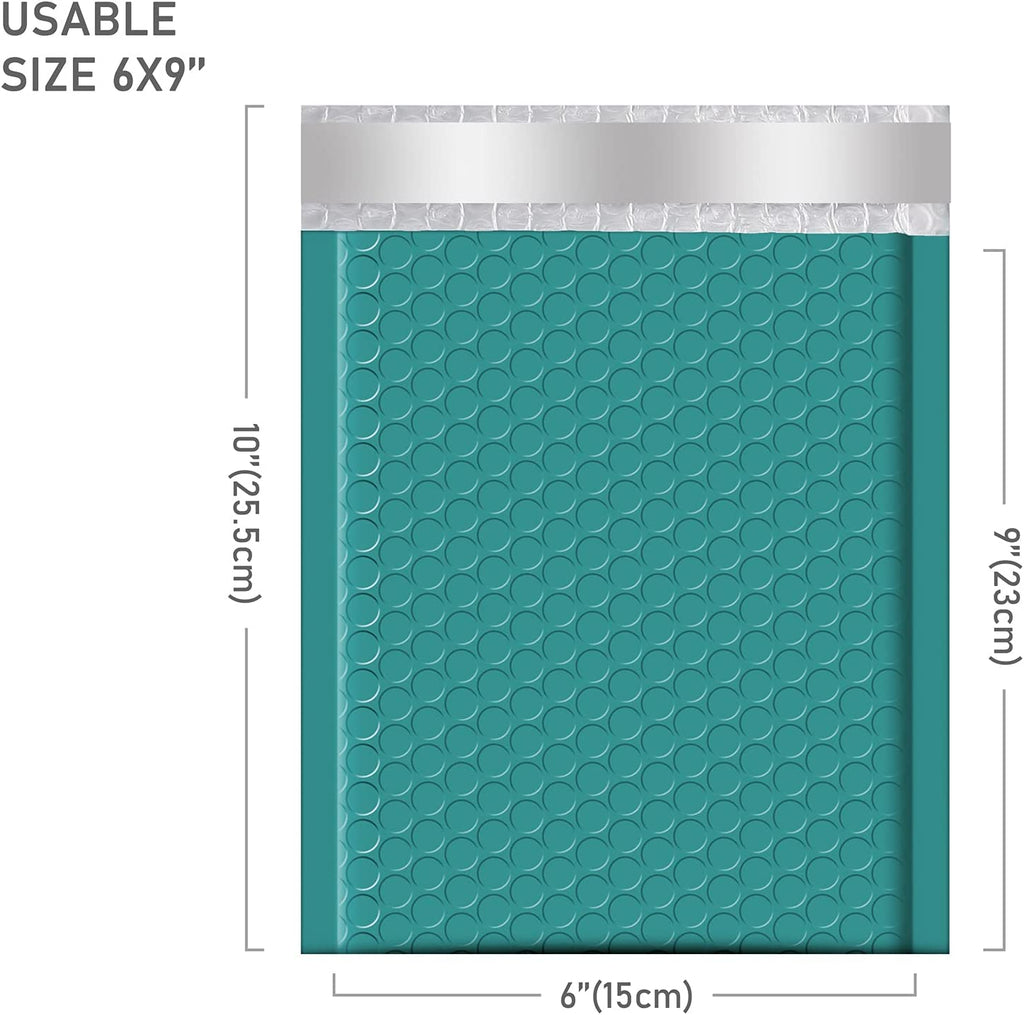 6x10 Bubble-Mailer Padded Envelope | Turquoise Green