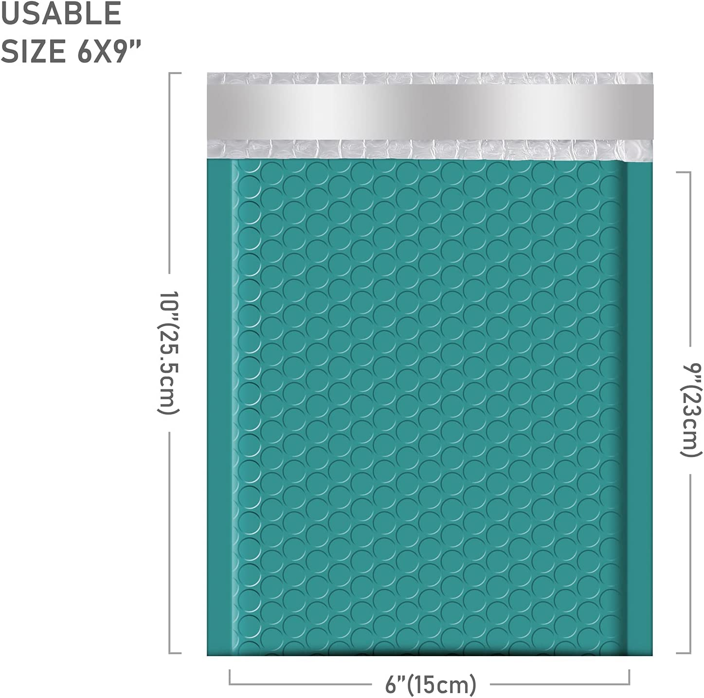 6x10 Bubble-Mailer Padded Envelope | Turquoise Green