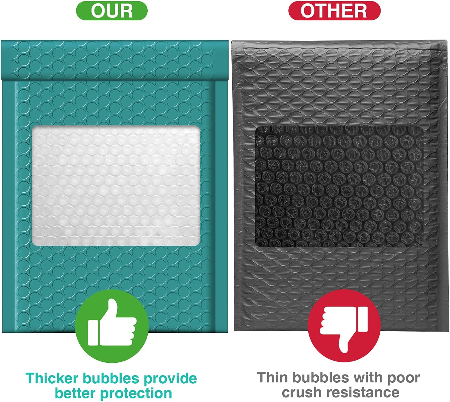 6x10 Bubble-Mailer Padded Envelope | Turquoise Green