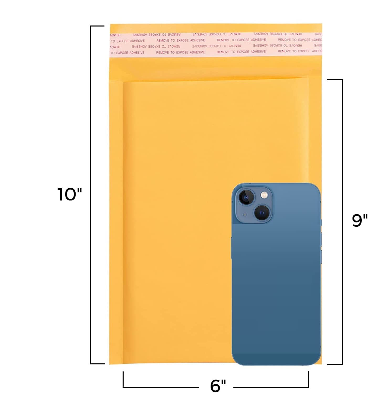 6x10  Kraft Bubble-Mailer Padded Envelope Yellow