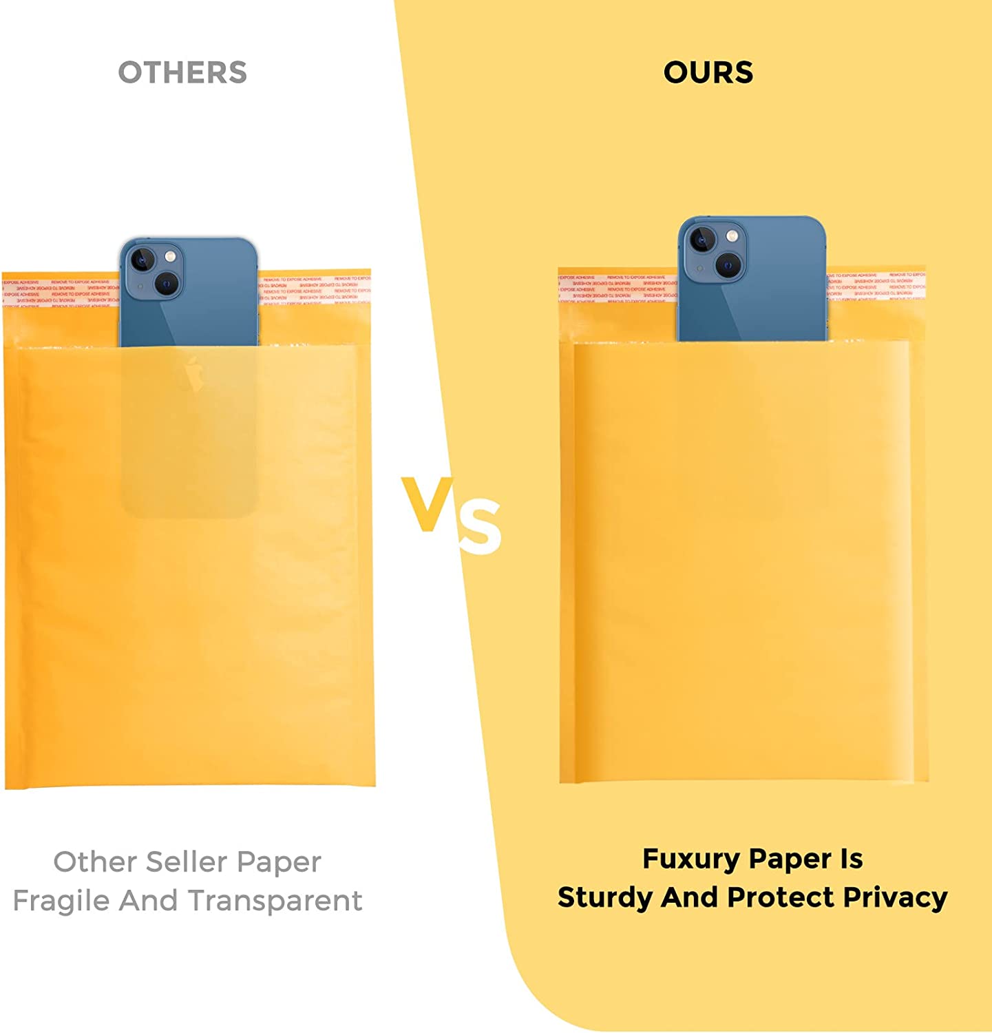 6x10  Kraft Bubble-Mailer Padded Envelope Yellow