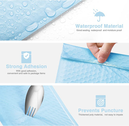 6x10 Bubble-Mailer Padded Envelope | Light Blue