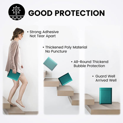 6x10 Bubble-Mailer Padded Envelope | Forest green