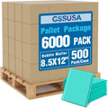 GSSUSA Teal Bubble Mailers 8.5x12 Padded Envelopes,1 Pallet Pack of 6000 Self-Seal Packaging Bags, Small Business Supplies, Shipping Envelopes, Mailing Bags, Packaging for Small Business