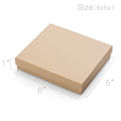 6x5x1 Inch Jewelry Kraft Gift Boxes With Lids