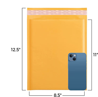 8.5x12 Kraft Bubble-Mailer Padded Envelope | Yellow