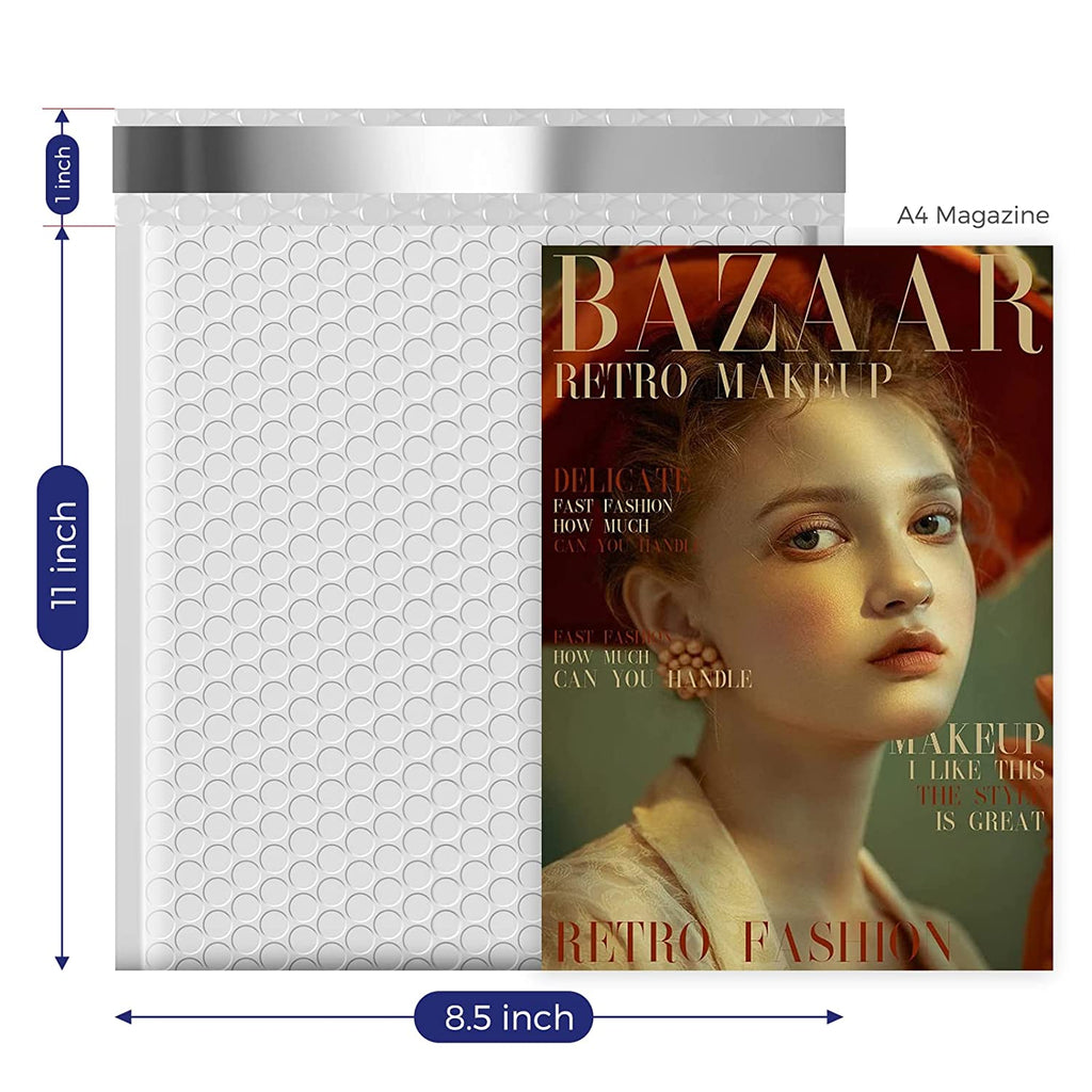 8.5x12 Bubble-Mailer Padded Envelope | White