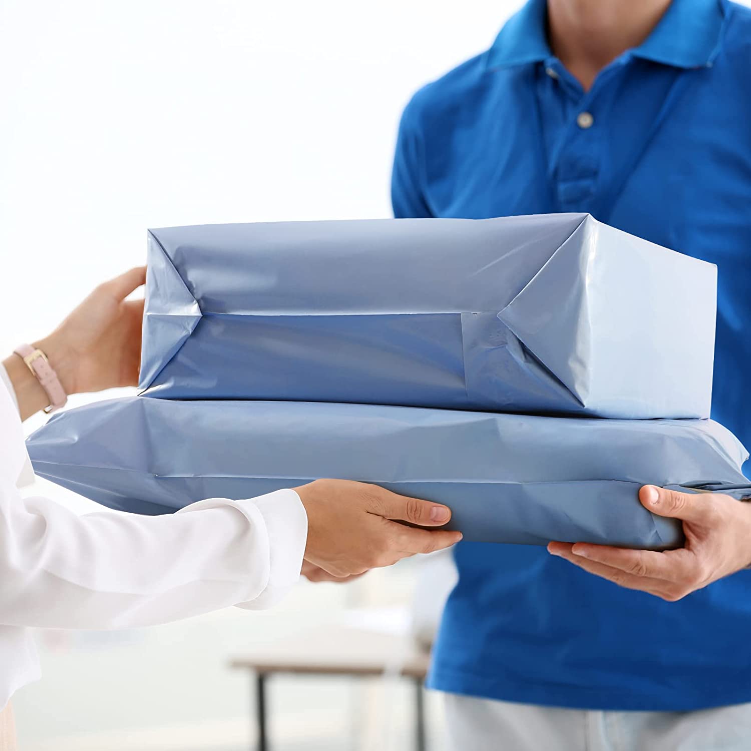 14.5x19 Poly-Mailer Envelope Shipping Bags | Haze Blue