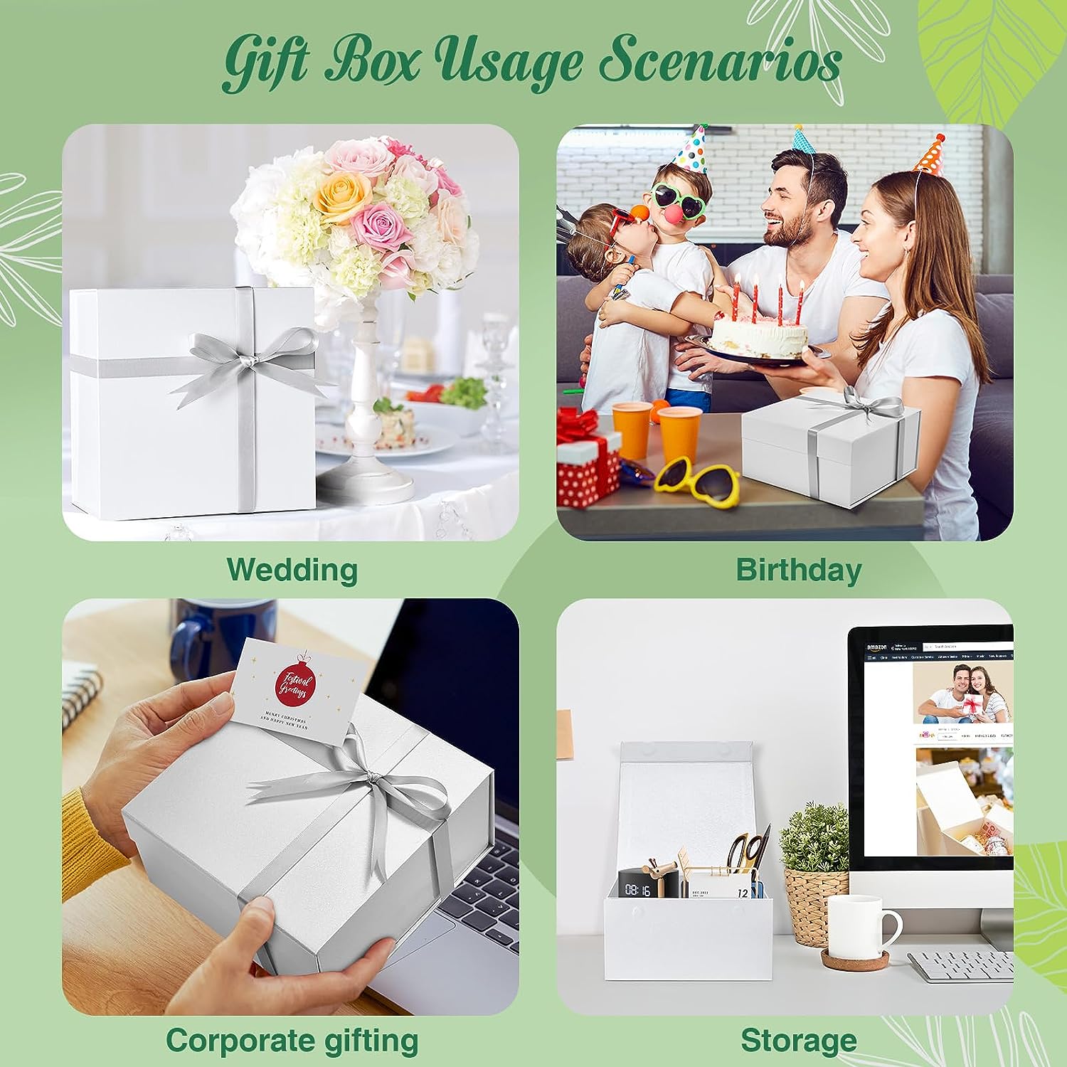 8x8x4 Inch Magnetic Gift Boxes
