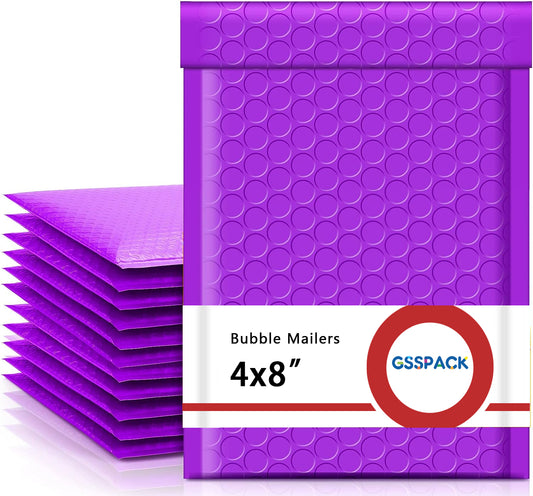 GSSPACK 4x8 Bubble-Mailer Padded Envelope | Purple