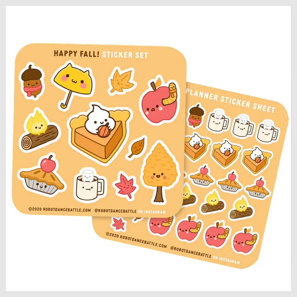 Rounded corner stickers