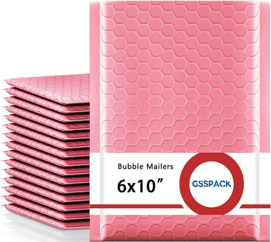 GSSPACK 6x10 Bubble-Mailer Padded Envelope | Red coral