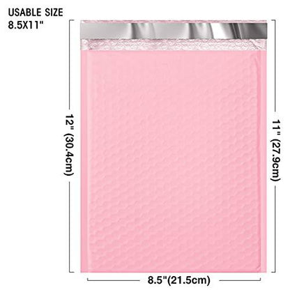 8.5x12 Bubble-Mailer Padded Envelope | Sakura Pink