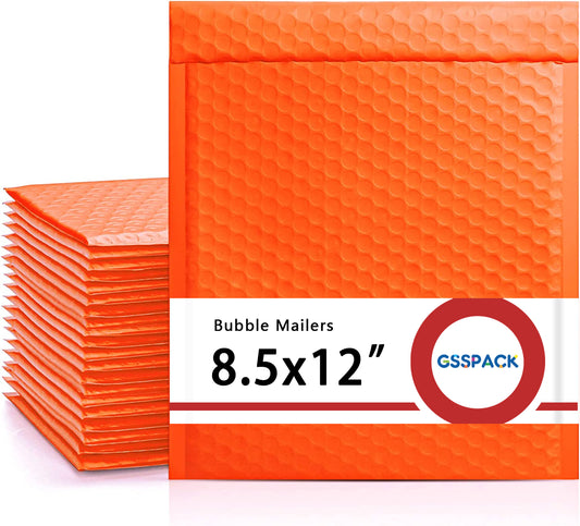 GSSPACK 8.5x12 Bubble-Mailer Padded Envelope | Orange